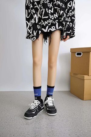 Concert Outfit High Street Black And White Board Casual Shoes