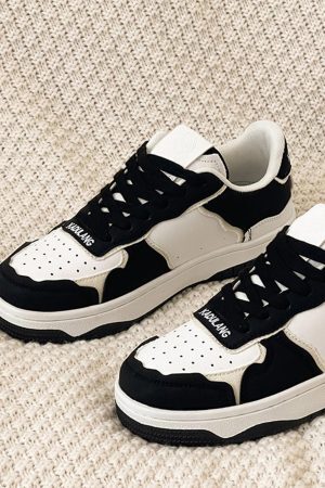 Concert Outfit High Street Black And White Board Casual Shoes