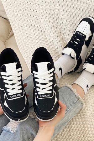 Concert Outfit High Street Black And White Board Casual Shoes