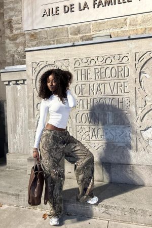 Concert Outfit High Street Camouflage Casual Pants