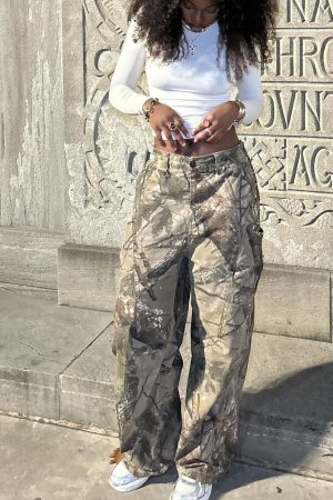 Concert Outfit High Street Camouflage Casual Pants