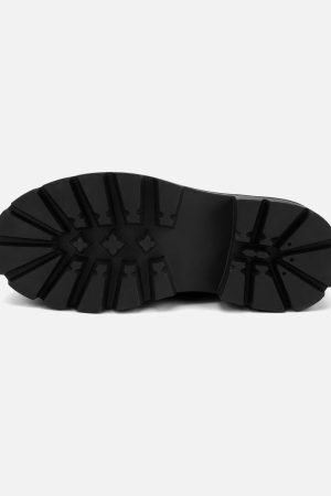 Concert Outfit High Street Crackle Leather Shoes