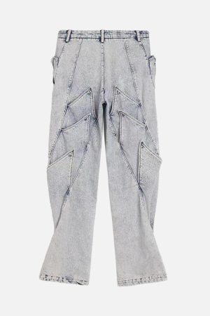 Concert Outfit High Street Deconstructed Washed Jeans