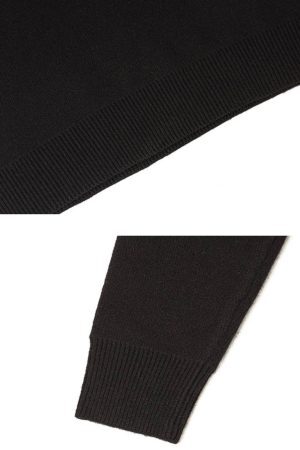 Concert Outfit High Street Detachable Fur Collar Half-Zipped Sweater