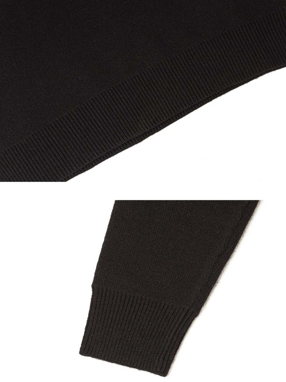 Concert Outfit High Street Detachable Fur Collar Half-Zipped Sweater Concert Outfit High Street Detachable Fur Collar Half-Zipped Sweater