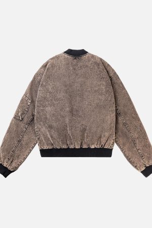 Concert Outfit High Street Distressed Washed Work Jacket