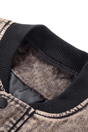 Concert Outfit High Street Distressed Washed Work Jacket