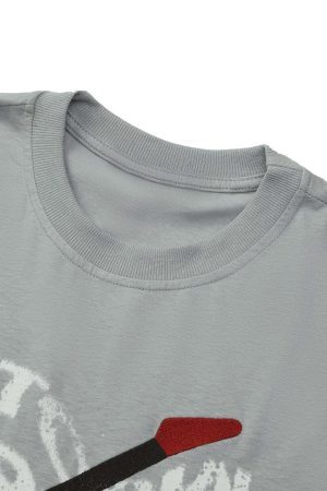 Concert Outfit High Street Embroidered Letters Creative Printed T-Shirt