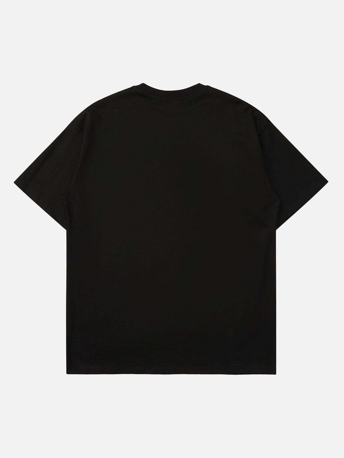 Concert Outfit High Street Embroidered Letters Creative Printed T-Shirt Concert Outfit High Street Embroidered Letters Creative Printed T-Shirt