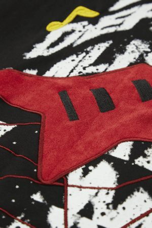 Concert Outfit High Street Embroidered Letters Creative Printed T-Shirt