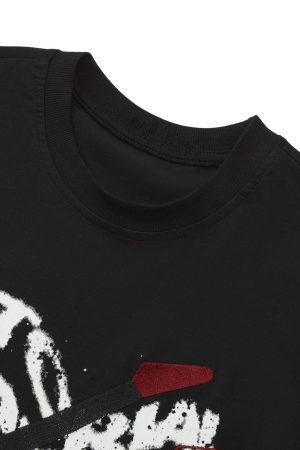 Concert Outfit High Street Embroidered Letters Creative Printed T-Shirt