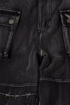 Concert Outfit High Street Embroidery Hip-Hop Jeans