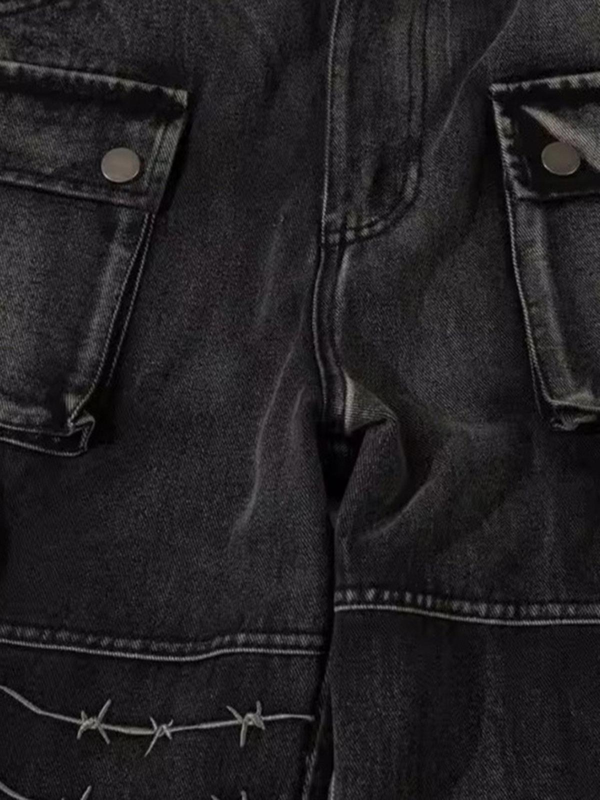 Concert Outfit High Street Embroidery Hip-Hop Jeans Concert Outfit High Street Embroidery Hip-Hop Jeans