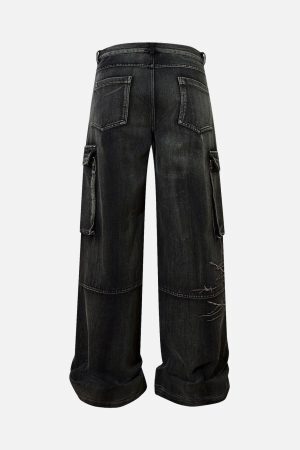 Concert Outfit High Street Embroidery Hip-Hop Jeans