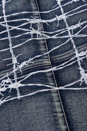 Concert Outfit High Street Embroidery Hip-Hop Jeans