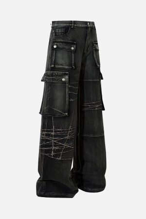 Concert Outfit High Street Embroidery Hip-Hop Jeans