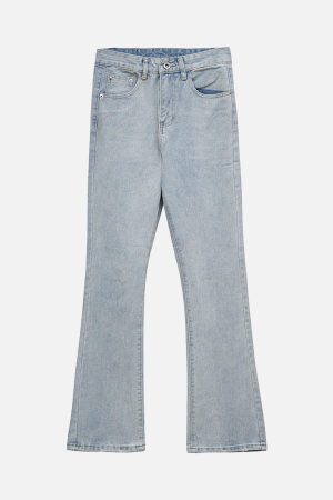 Concert Outfit High Street Embroidery Retro Jeans