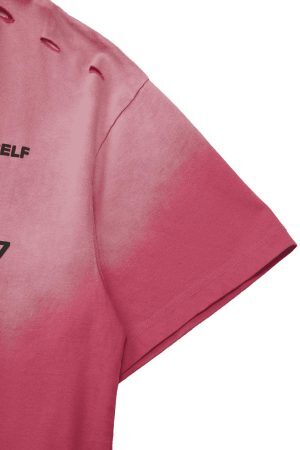 Concert Outfit High Street Gradient Design Hole T-Shirt