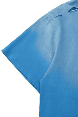 Concert Outfit High Street Gradient Design Hole T-Shirt