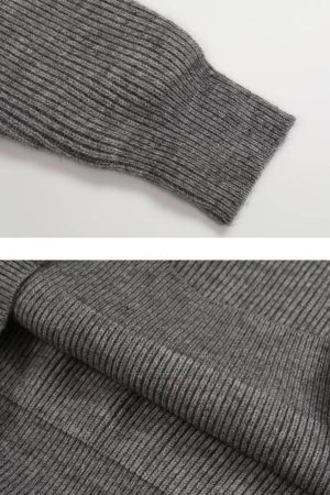 Concert Outfit High Street Half-Zipped Personality Sweater