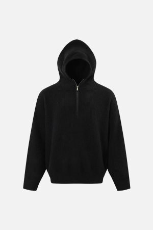 Concert Outfit High Street Half-Zipped Personality Sweater