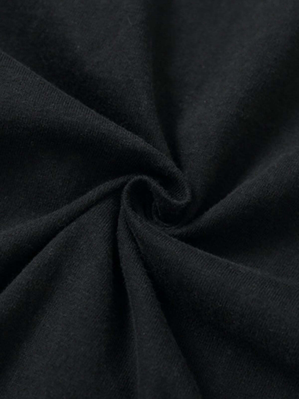 Concert Outfit High Street Heart-Print Dark T-Shirt Concert Outfit High Street Heart-Print Dark T-Shirt