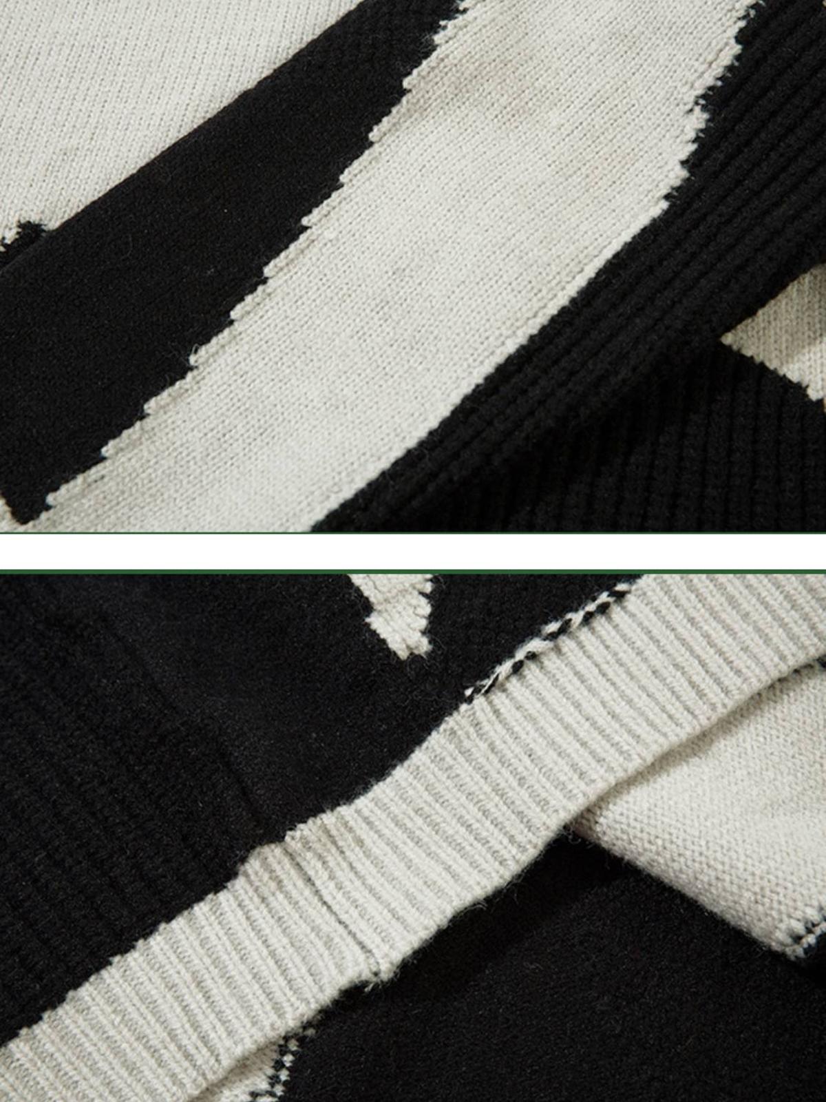 Concert Outfit High Street High-Neck Spiral Jacquard Sweater Concert Outfit High Street High-Neck Spiral Jacquard Sweater