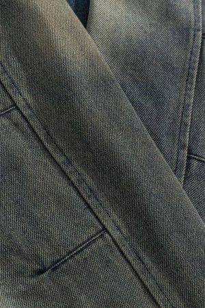 Concert Outfit High Street Hip-Hop Distressed Washed Denim Jacket