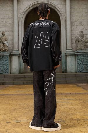 Concert Outfit High Street Hip-Hop Distressed Washed Jeans