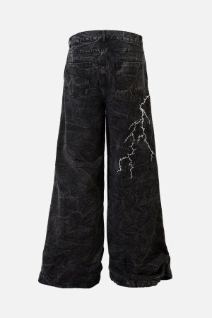 Concert Outfit High Street Hip-Hop Distressed Washed Jeans