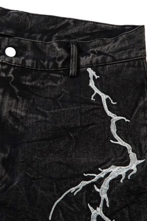 Concert Outfit High Street Hip-Hop Distressed Washed Jeans