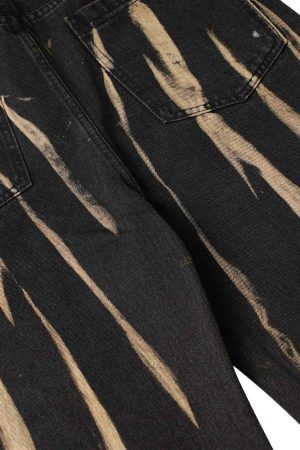 Concert Outfit High Street Hip Hop Hand-Painted Spray-Painted Jeans