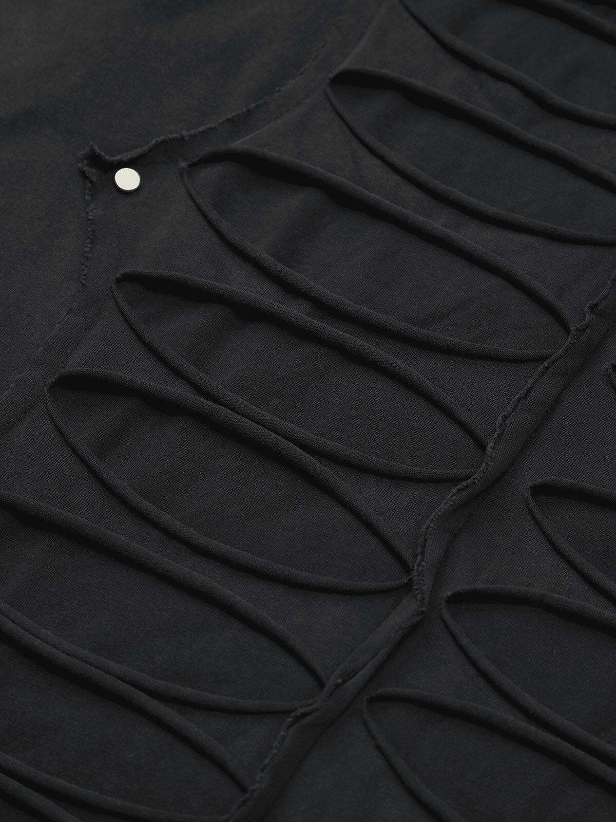 Concert Outfit High Street Hip Hop Hole Design T-Shirt Concert Outfit High Street Hip Hop Hole Design T-Shirt