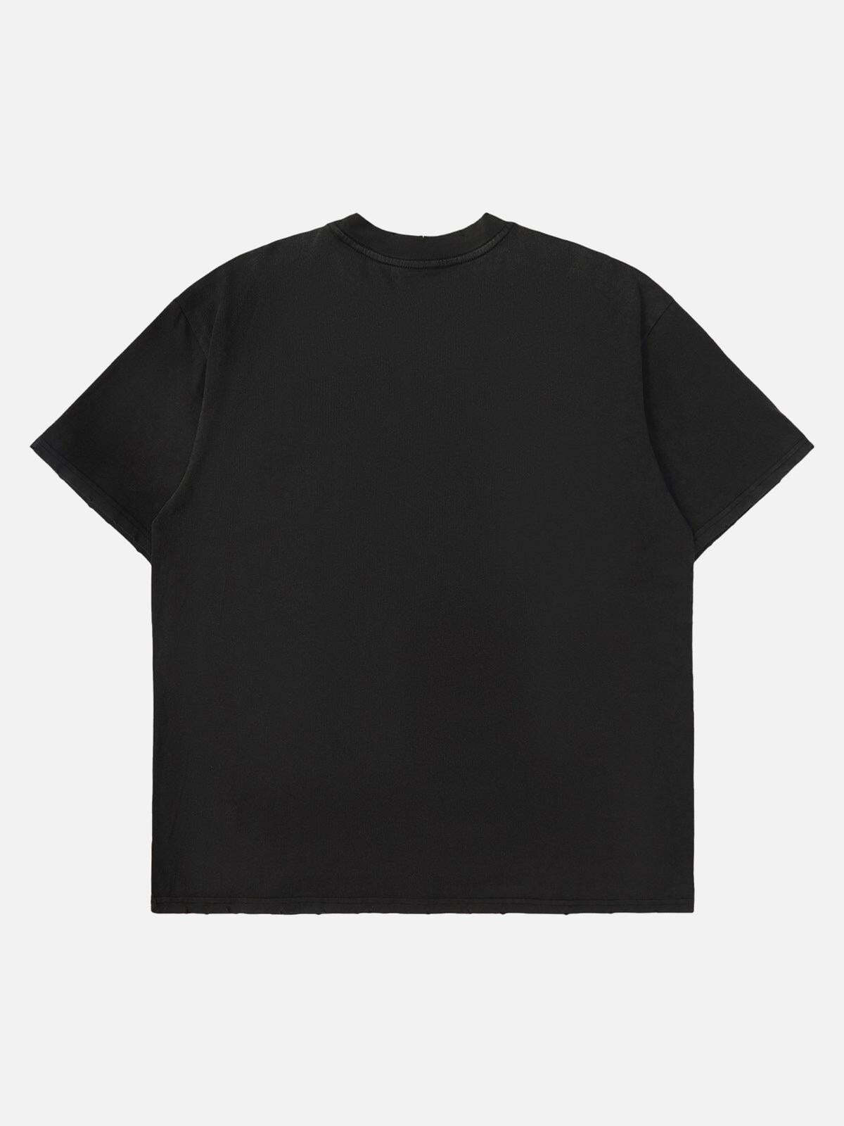 Concert Outfit High Street Hip Hop Hole Design T-Shirt Concert Outfit High Street Hip Hop Hole Design T-Shirt