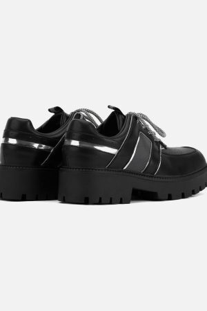 Concert Outfit High Street Hip Hop Metal Design Leather Shoes