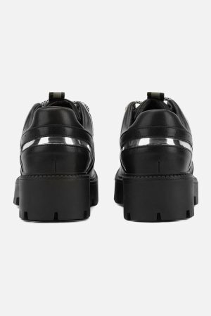 Concert Outfit High Street Hip Hop Metal Design Leather Shoes