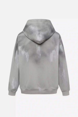 Concert Outfit High Street Hip Hop Spider Web Print Hoodie