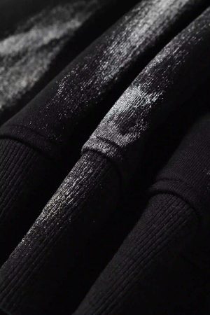 Concert Outfit High Street Hip Hop Spider Web Print Hoodie