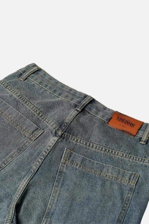 Concert Outfit High Street Hip Hop Washed Distressed Jeans