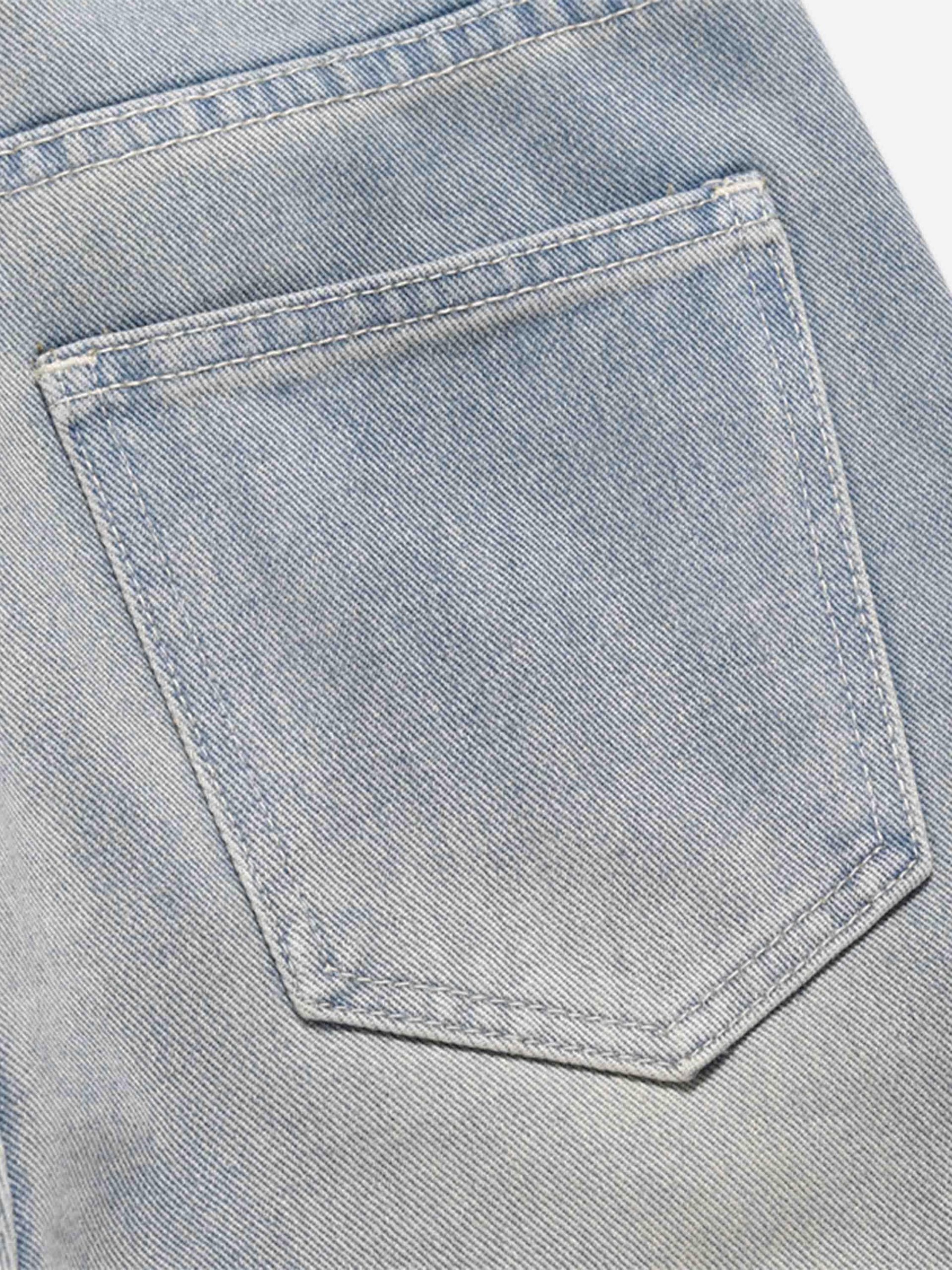 Concert Outfit High Street Hip-Hop Zipper Straight Jeans Concert Outfit High Street Hip-Hop Zipper Straight Jeans