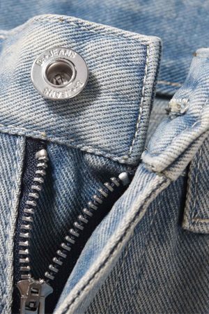 Concert Outfit High Street Hip-Hop Zipper Straight Jeans