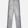 Concert Outfit High Street Hip-Hop Zipper Straight Jeans