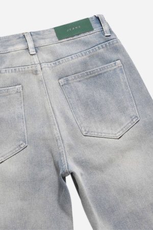 Concert Outfit High Street Hip-Hop Zipper Straight Jeans