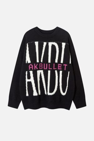 Concert Outfit High Street Hiphop Letter Sweater