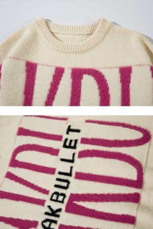 Concert Outfit High Street Hiphop Letter Sweater