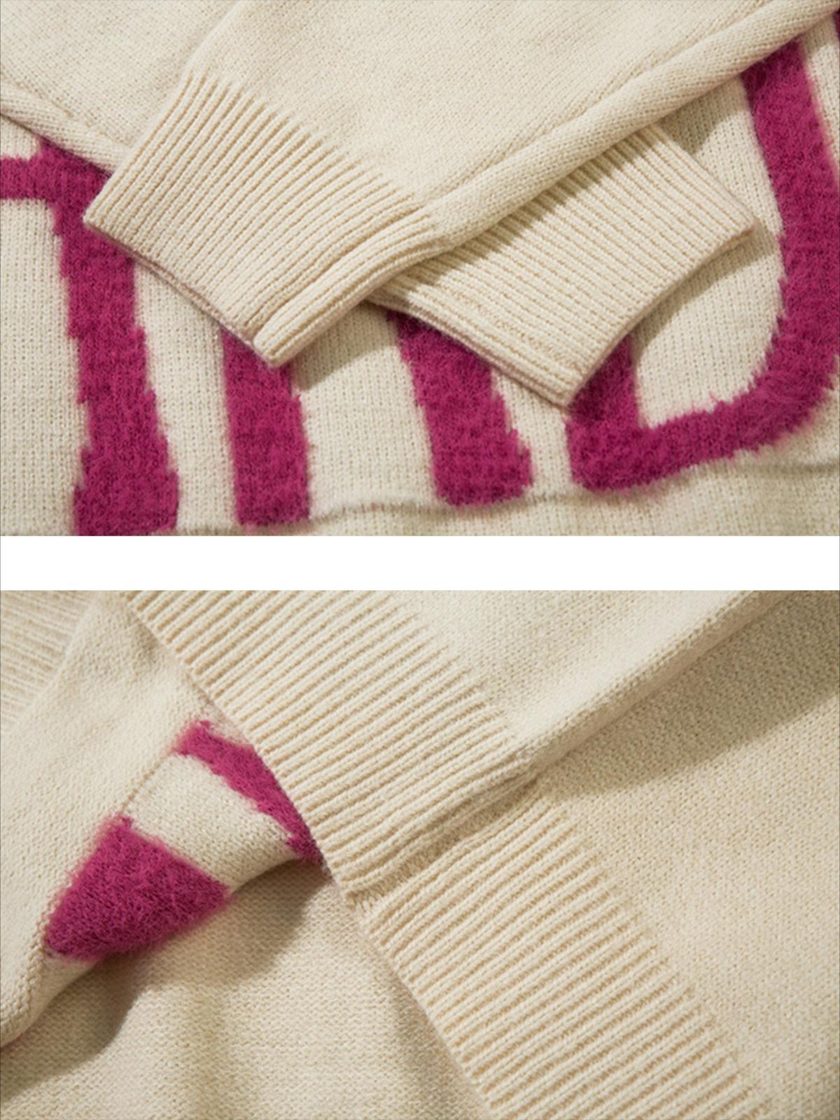 Concert Outfit High Street Hiphop Letter Sweater Concert Outfit High Street Hiphop Letter Sweater