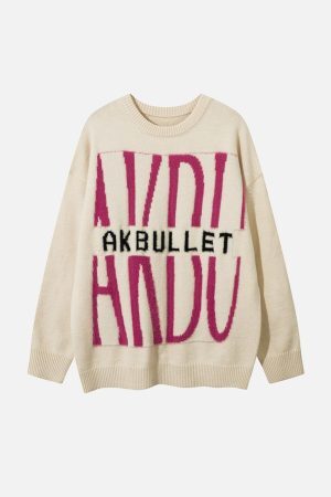 Concert Outfit High Street Hiphop Letter Sweater