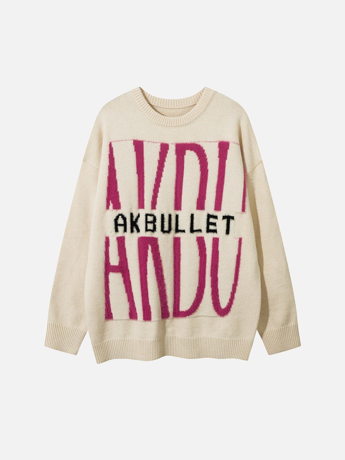 Concert Outfit High Street Hiphop Letter Sweater Concert Outfit High Street Hiphop Letter Sweater