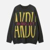 Concert Outfit High Street Hiphop Letter Sweater