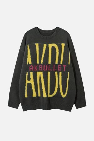 Concert Outfit High Street Hiphop Letter Sweater